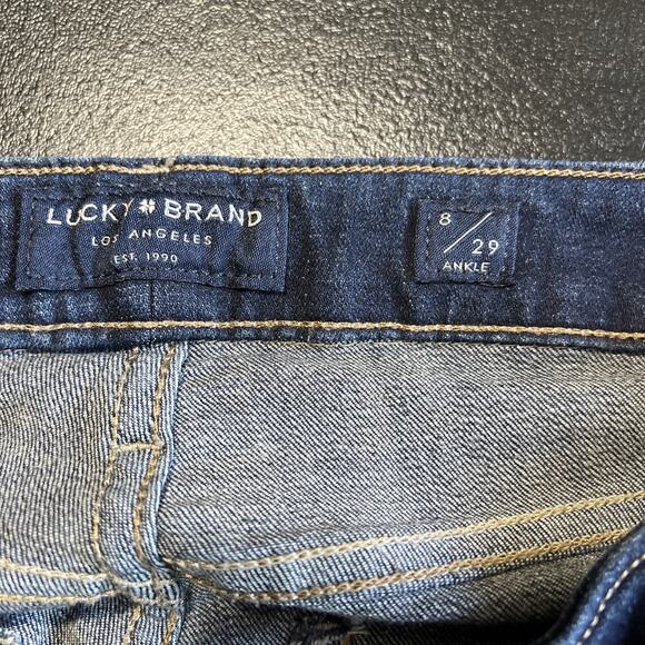 Lucky Brand Jeans 8/29 Dark Wash Blue Lolita Skinny Low Rise Ankle 25" Inseam - Picture 5 of 11